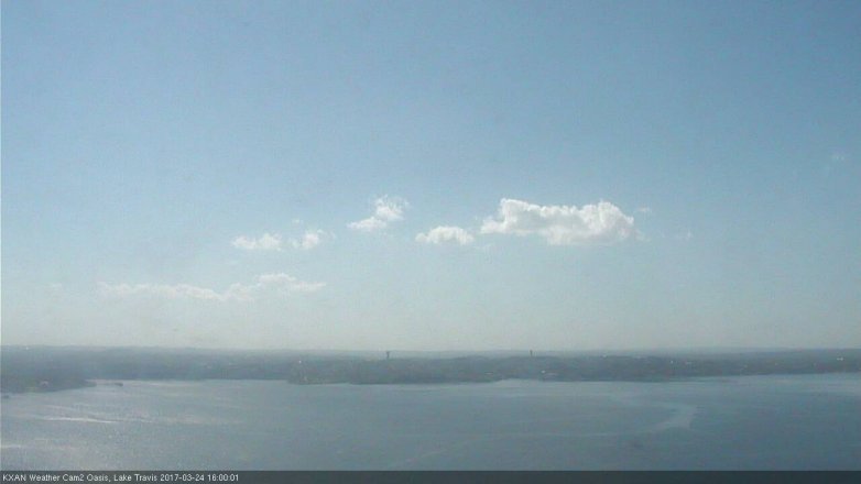 Lake Travis webcam, March 24, 2017 3:25 PM CT