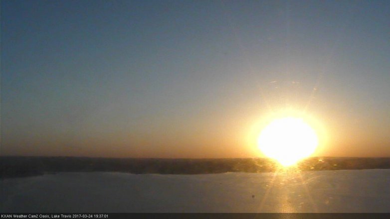 Lake Travis webcam, March 24, 2017 6:40 PM CT