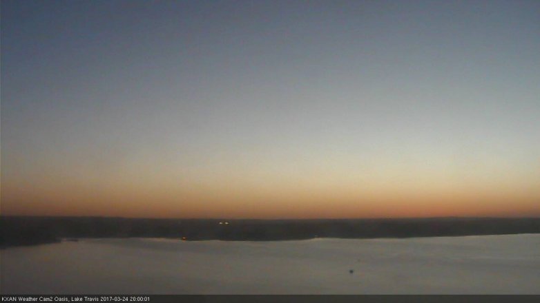 Lake Travis webcam, March 24, 2017 7:05 PM CT