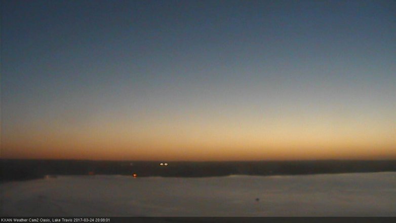 Lake Travis webcam, March 24, 2017 7:20 PM CT