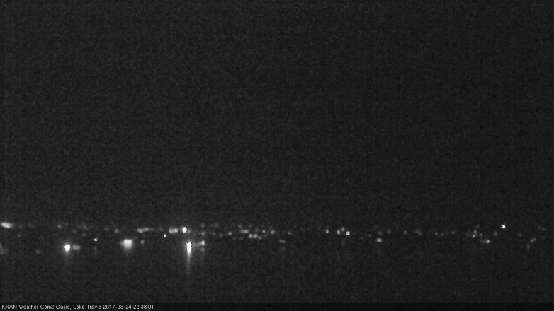 Lake Travis webcam, March 24, 2017 9:45 PM CT