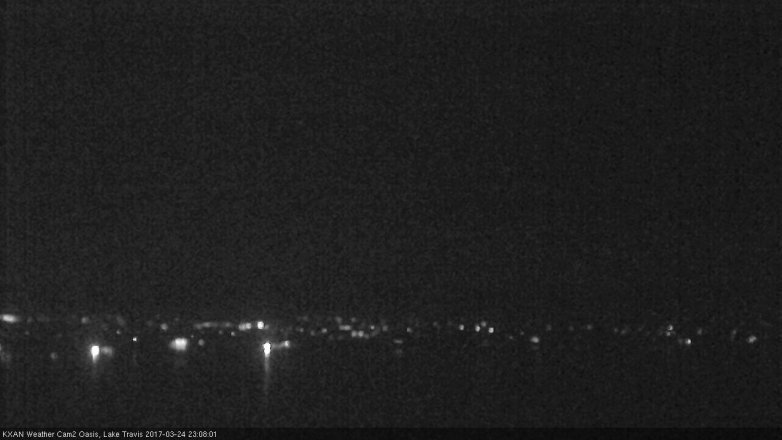 Lake Travis webcam, March 24, 2017 10:40 PM CT