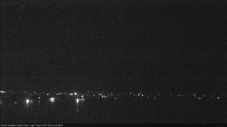 Lake Travis webcam, March 24, 2017 10:45 PM CT