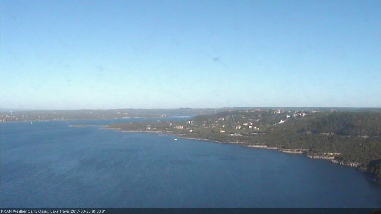 Lake Travis webcam, March 25, 2017 9:00 AM CT
