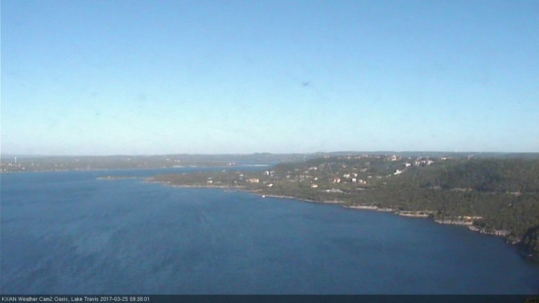 Lake Travis webcam, March 25, 2017 9:05 AM CT