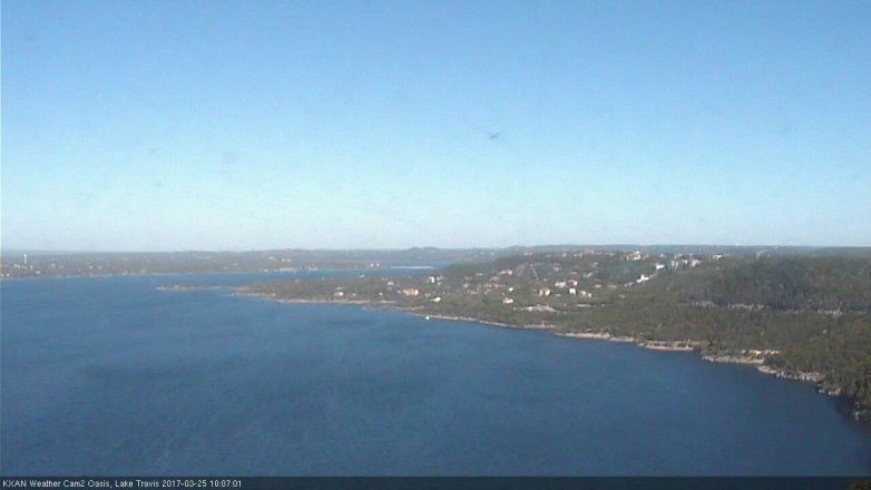 Lake Travis webcam, March 25, 2017 9:15 AM CT