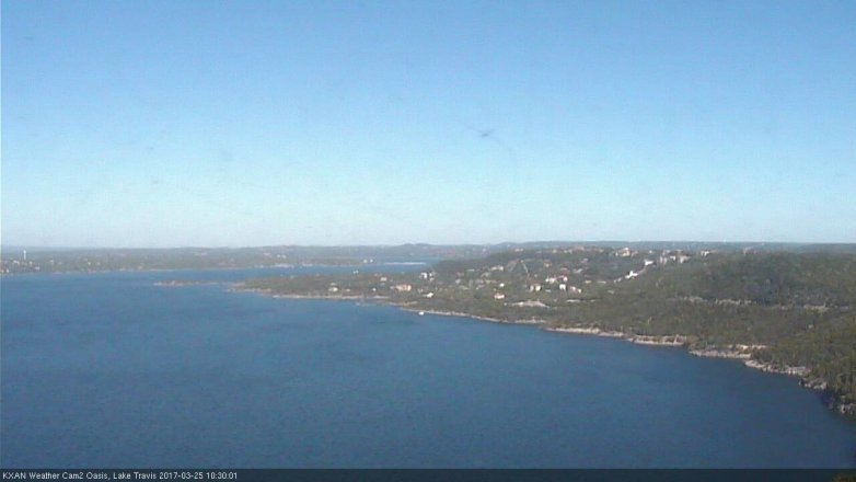 Lake Travis webcam, March 25, 2017 9:35 AM CT