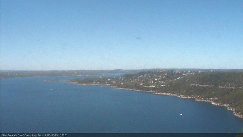Lake Travis webcam, March 25, 2017 12:20 PM CT