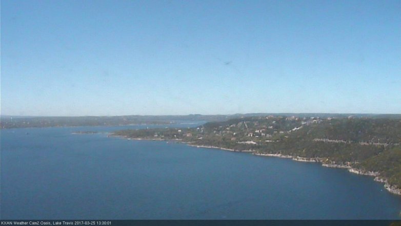 Lake Travis webcam, March 25, 2017 1:00 PM CT