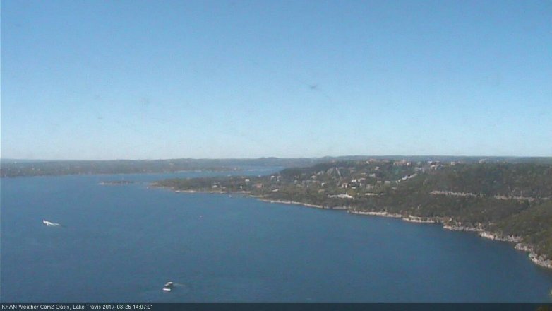 Lake Travis webcam, March 25, 2017 1:20 PM CT