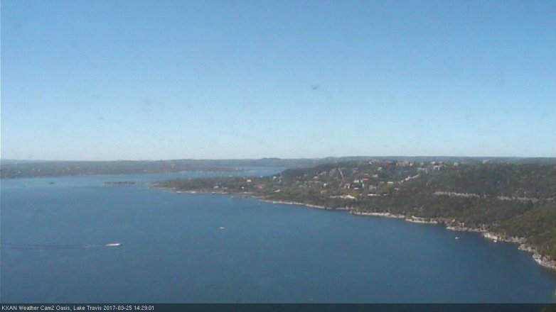 Lake Travis webcam, March 25, 2017 1:35 PM CT