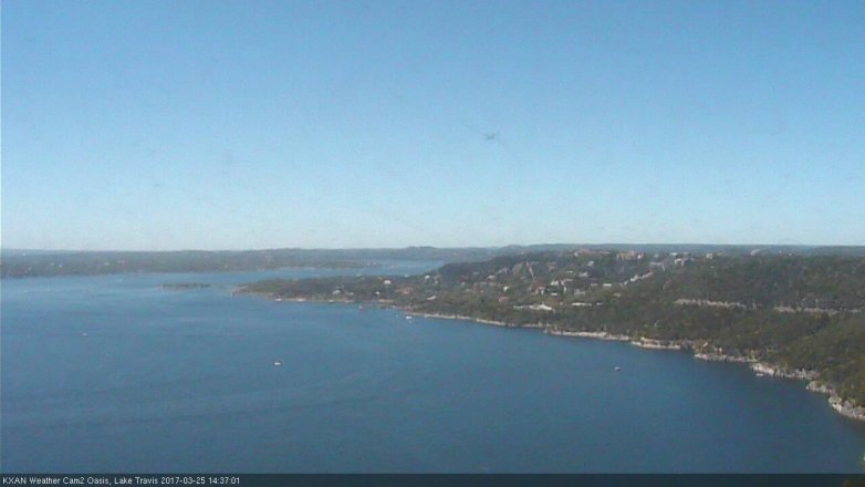 Lake Travis webcam, March 25, 2017 2:00 PM CT