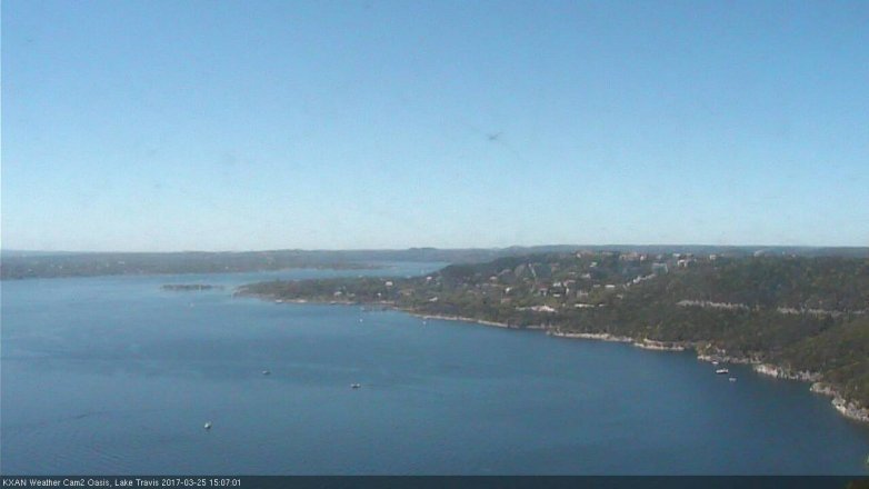 Lake Travis webcam, March 25, 2017 2:15 PM CT