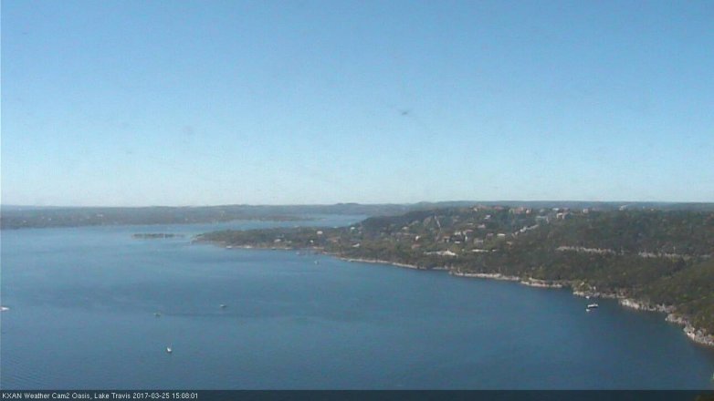 Lake Travis webcam, March 25, 2017 2:35 PM CT