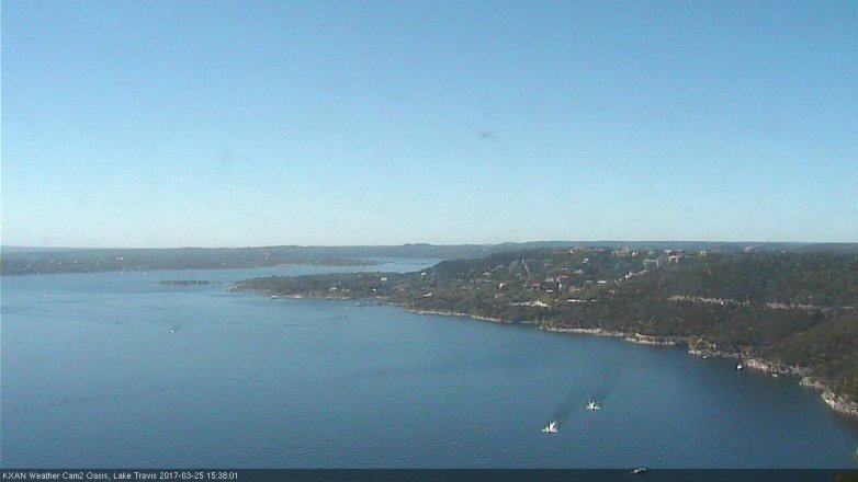 Lake Travis webcam, March 25, 2017 2:45 PM CT