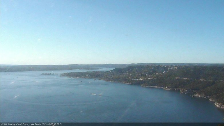 Lake Travis webcam, March 25, 2017 4:35 PM CT