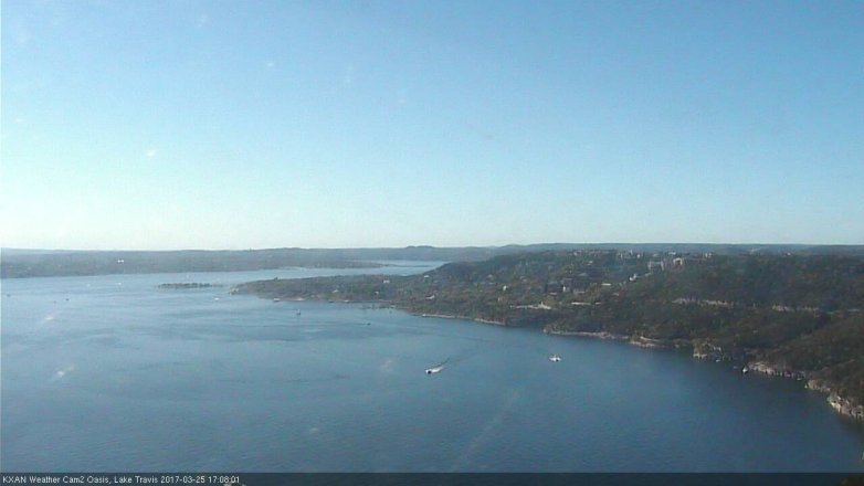 Lake Travis webcam, March 25, 2017 4:40 PM CT