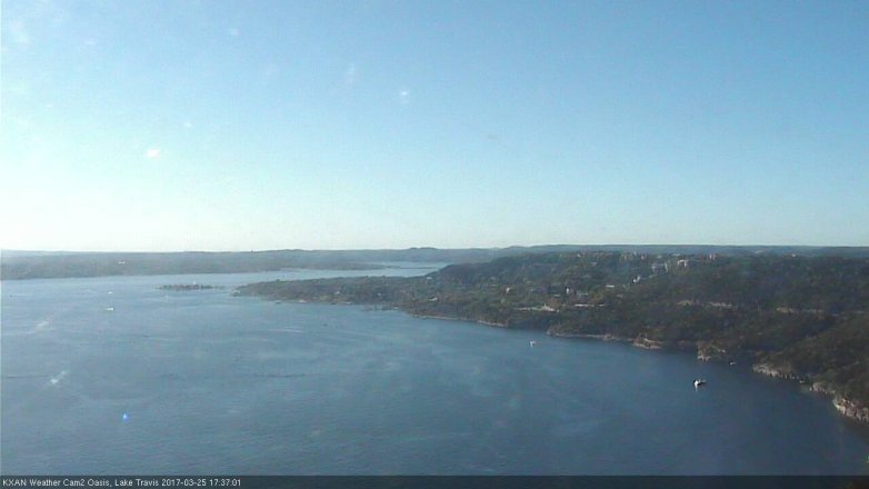 Lake Travis webcam, March 25, 2017 5:05 PM CT