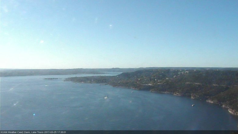 Lake Travis webcam, March 25, 2017 5:10 PM CT