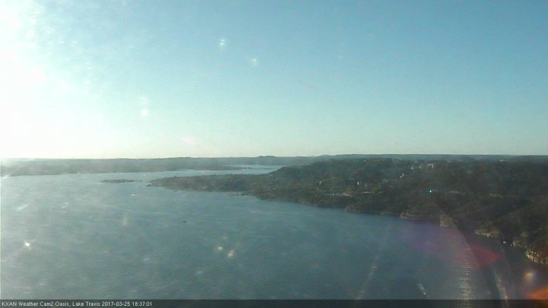Lake Travis webcam, March 25, 2017 6:00 PM CT