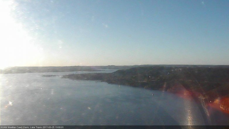 Lake Travis webcam, March 25, 2017 6:15 PM CT
