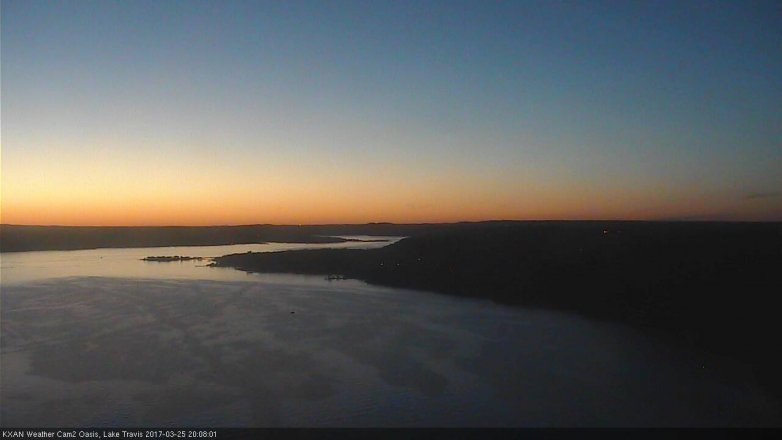 Lake Travis webcam, March 25, 2017 7:35 PM CT