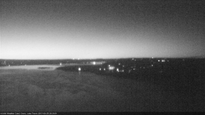 Lake Travis webcam, March 25, 2017 7:45 PM CT