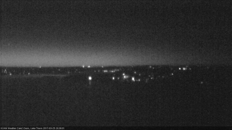 Lake Travis webcam, March 25, 2017 7:50 PM CT