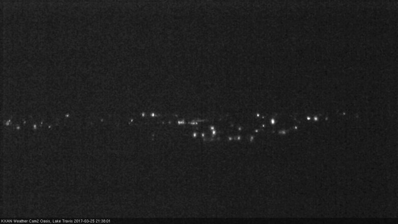 Lake Travis webcam, March 25, 2017 8:50 PM CT