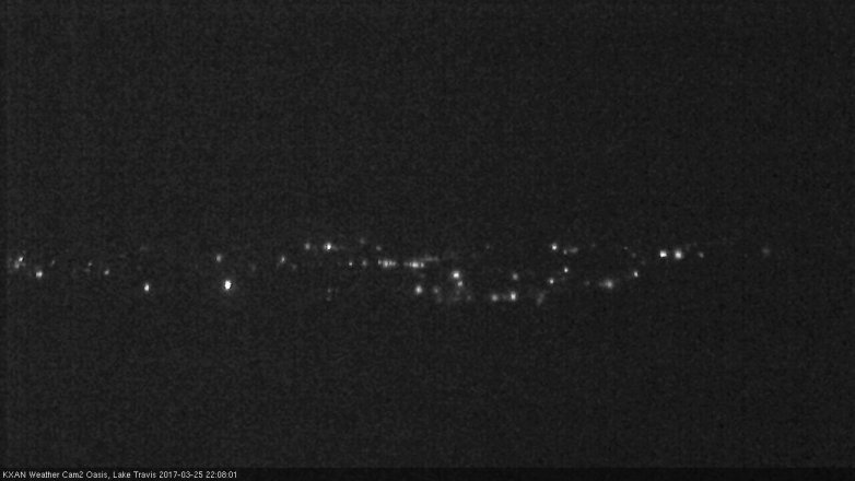 Lake Travis webcam, March 25, 2017 9:30 PM CT