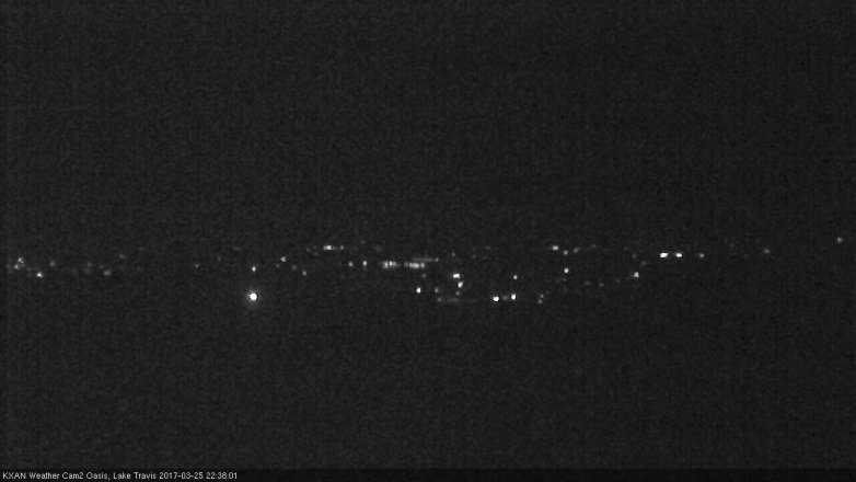 Lake Travis webcam, March 25, 2017 9:55 PM CT
