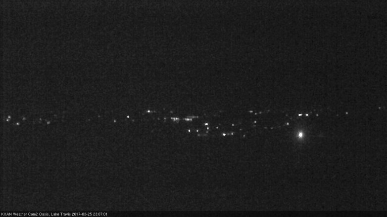Lake Travis webcam, March 25, 2017 10:30 PM CT