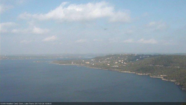 Lake Travis webcam, March 26, 2017 9:40 AM CT