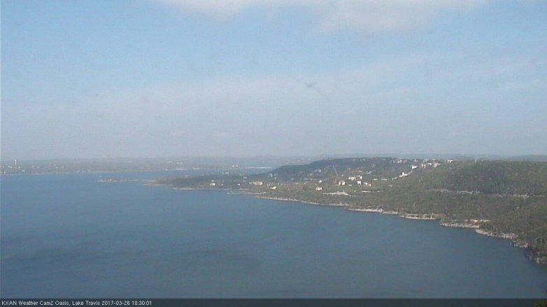 Lake Travis webcam, March 26, 2017 9:55 AM CT