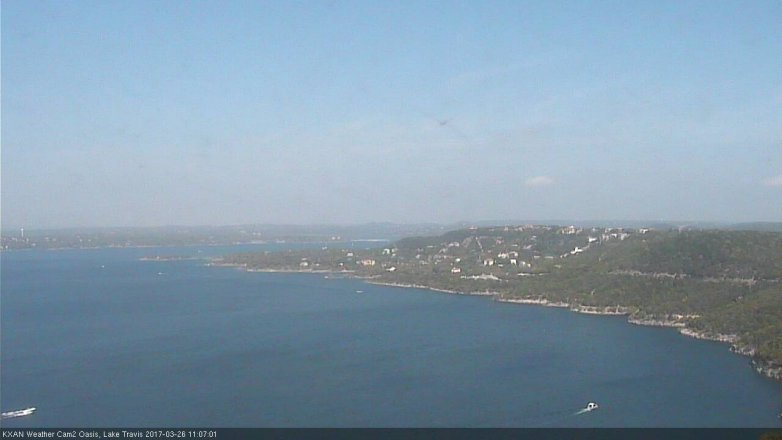 Lake Travis webcam, March 26, 2017 10:30 AM CT