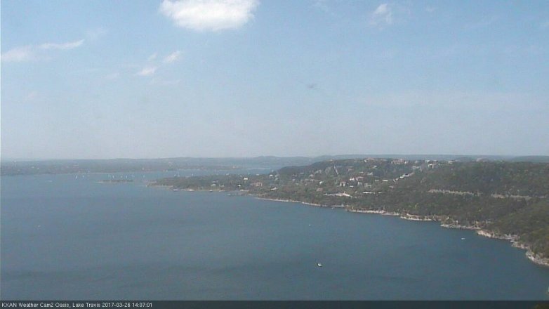 Lake Travis webcam, March 26, 2017 1:10 PM CT