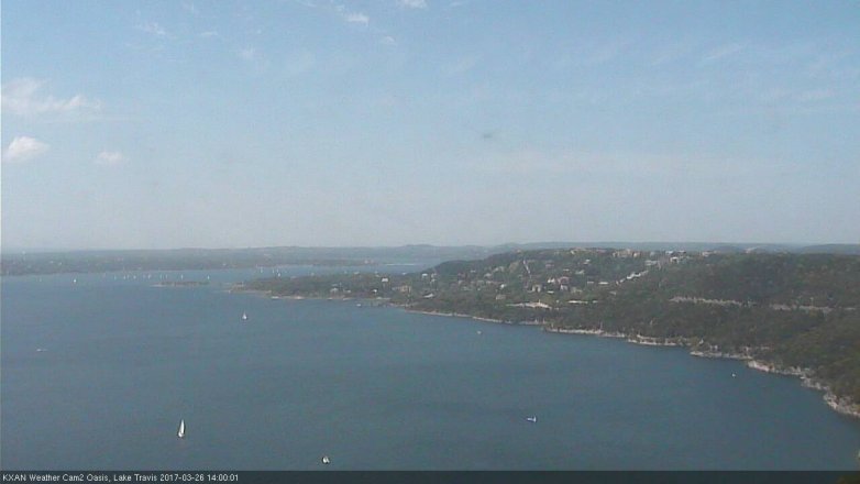 Lake Travis webcam, March 26, 2017 1:25 PM CT