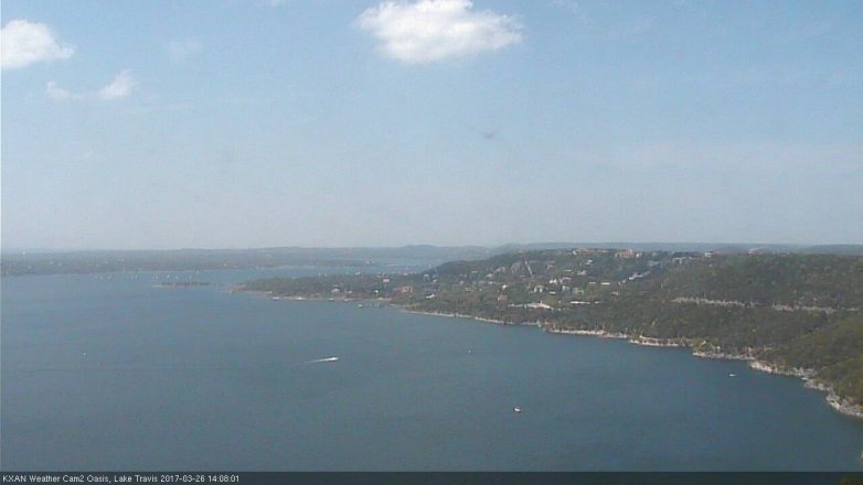 Lake Travis webcam, March 26, 2017 1:35 PM CT