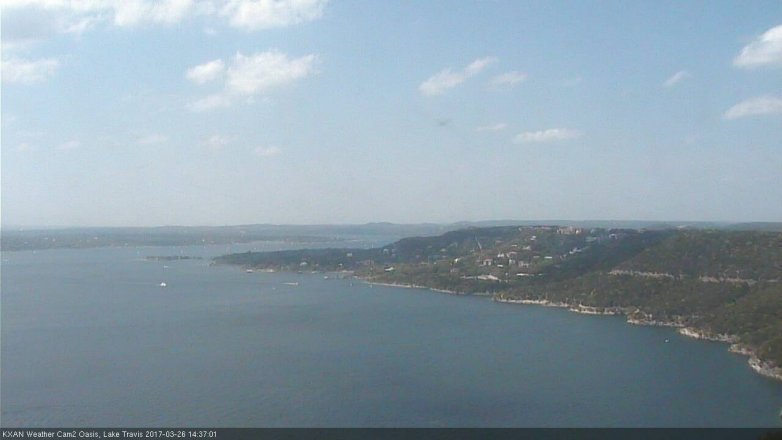 Lake Travis webcam, March 26, 2017 1:45 PM CT