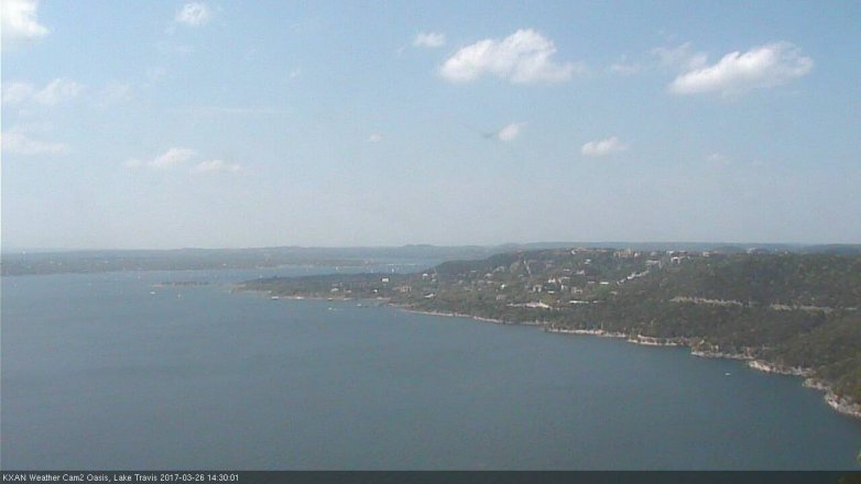 Lake Travis webcam, March 26, 2017 1:55 PM CT