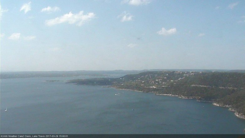 Lake Travis webcam, March 26, 2017 2:10 PM CT