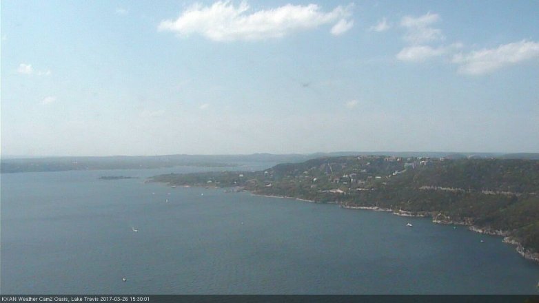 Lake Travis webcam, March 26, 2017 2:50 PM CT