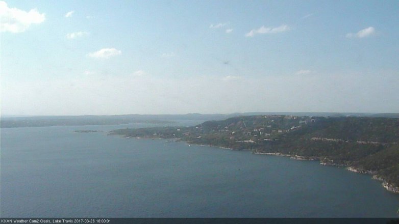 Lake Travis webcam, March 26, 2017 3:10 PM CT