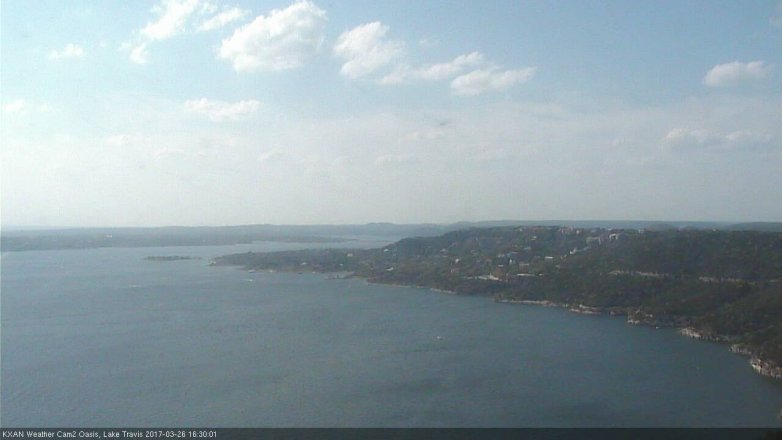 Lake Travis webcam, March 26, 2017 3:40 PM CT