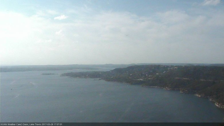 Lake Travis webcam, March 26, 2017 4:10 PM CT