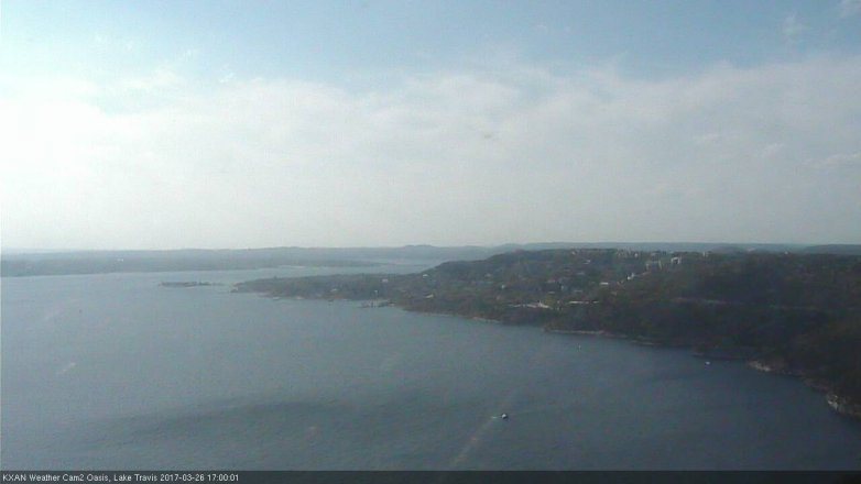 Lake Travis webcam, March 26, 2017 4:25 PM CT