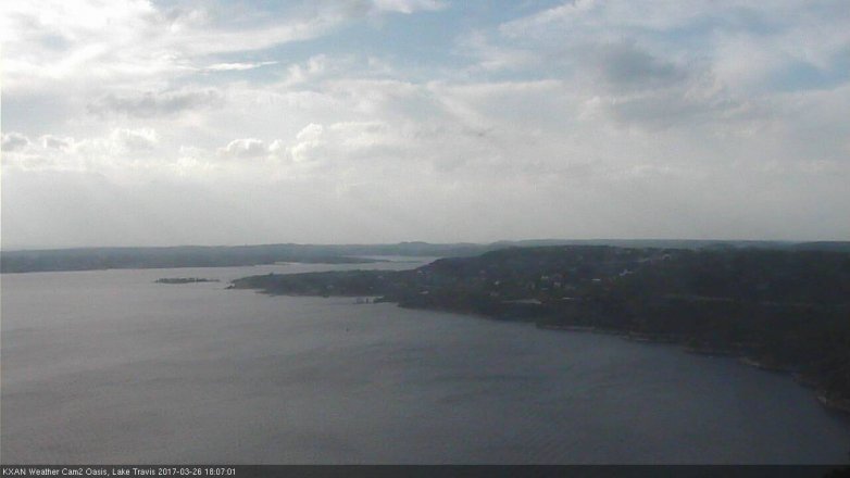 Lake Travis webcam, March 26, 2017 5:15 PM CT