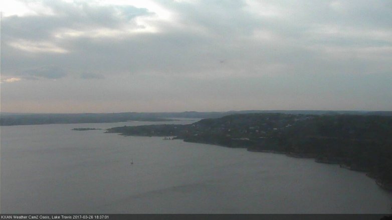 Lake Travis webcam, March 26, 2017 5:50 PM CT