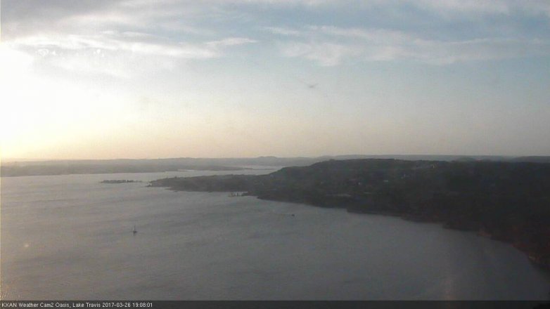 Lake Travis webcam, March 26, 2017 6:15 PM CT
