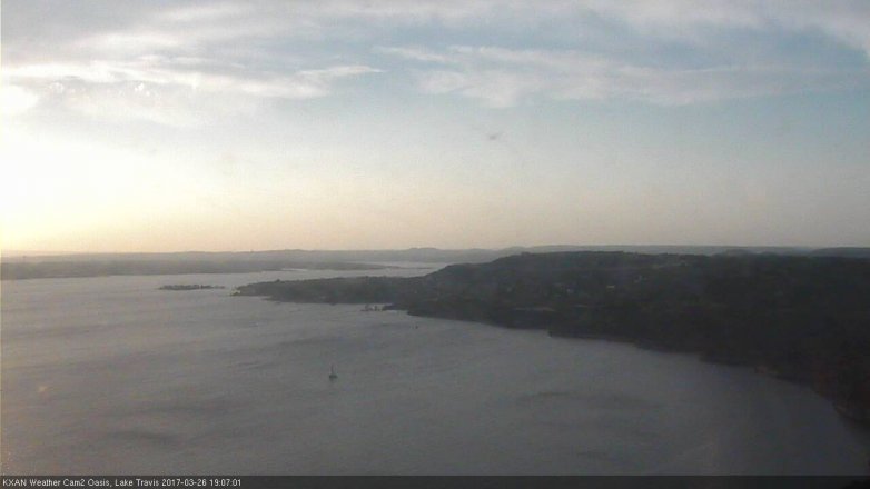 Lake Travis webcam, March 26, 2017 6:35 PM CT